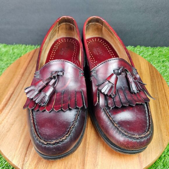 G.H. Bass & Co. Weejuns Layton Loafers Mens 9 B Burgundy Leather Kiltie Tassel main image 5